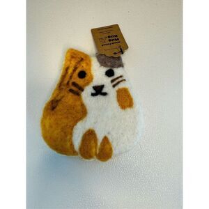 Felt Kitty Cat Leaf Coaster Mug Rug Home Decor Gift for Boho NEW FAST SHIP